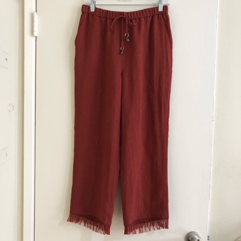 Nanushka Red Cropped Pants